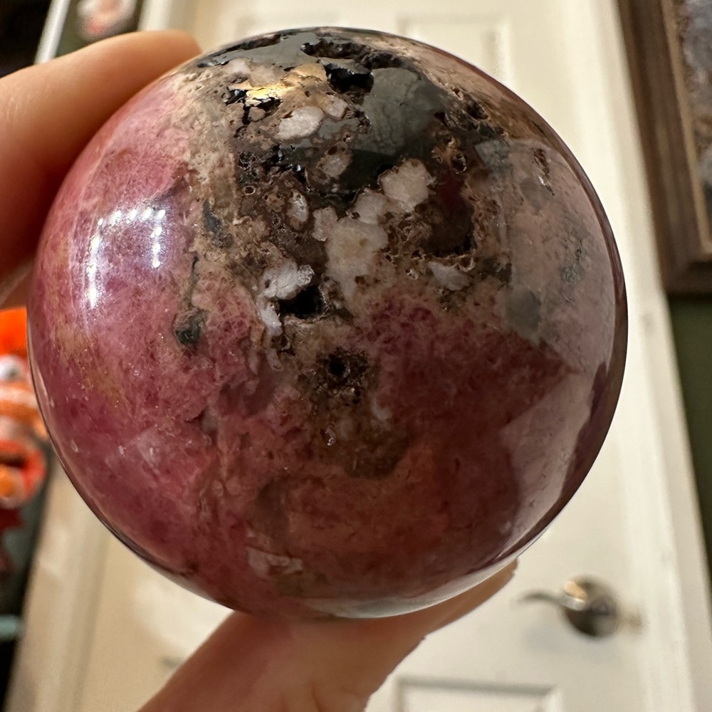 Pink and Brown Stone Sphere